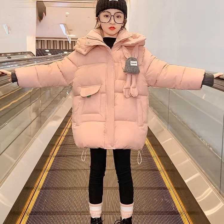 Vaikiški ilgi viršutiniai drabužiai žieminiai drabužiai paaugliams berniukams mergaitėms medvilniniai paminkštinti parkai Vaikiški stori, šilti medvilniniai švarkai W16