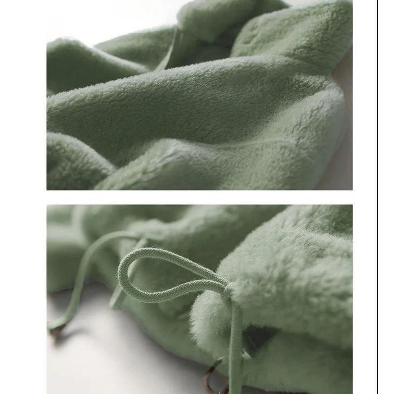 Ženski koraljni kaput Ženska jednobojna jakna s džepom Uredska ženska široka gornja odjeća Deblja vjetrovka Zimska odjeća velikih veličina 2023.