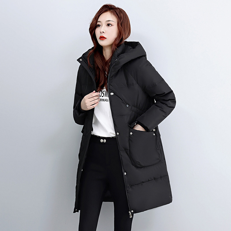 Jachete albe din puf de rață femei, iarnă, paltoane lungi, cu glugă, îmbrăcăminte pentru zăpadă, îmbrăcăminte caldă, îmbrăcăminte de îmbrăcăminte XS-XL YTNMYOP