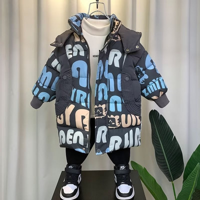 Dječji puh kaput Zimski tinejdžeri Dječaci Djevojčice Parka s kapuljačom i kaputi Deblje tople duge jakne Gornja odjeća za malu djecu