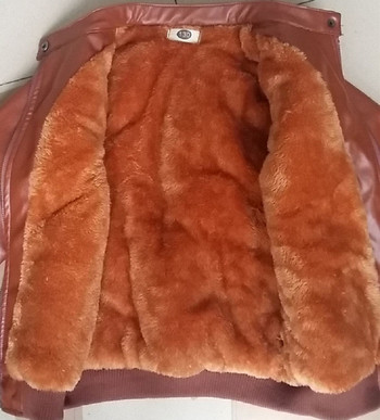 Детско зимно марково палто Модно кожено яке с подплата за момичета Момчета Детски връхни дрехи Детски екипи за 3-15 години