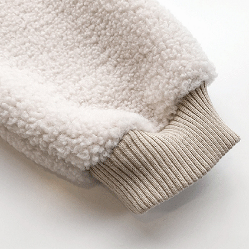 Sieviešu jēra vilnas jaka Amerikāņu retro atloks Flīsa jaka apgriezta garām piedurknēm kabatas mākslīgās kažokādas mēteļi motociklu vilnas jakas