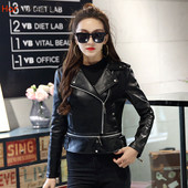 2022 Nou Toamnă Femei PU Jachetă Mutată din piele Motor Manson scurtă Femei Negru Detașabil Fermoar tiv Topuri Crop de primăvară Îmbrăcăminte exterioară