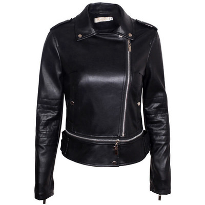 2022 Nou Toamnă Femei PU Jachetă Mutată din piele Motor Manson scurtă Femei Negru Detașabil Fermoar tiv Topuri Crop de primăvară Îmbrăcăminte exterioară