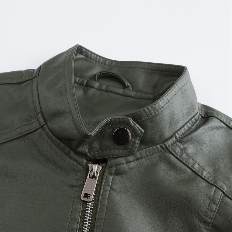 Amerikāņu retro ādas jakas Sieviešu mākslīgās ādas jakas ar garām piedurknēm Slim Fit atloks Bomber ādas jaka Motociklistu mēteļi