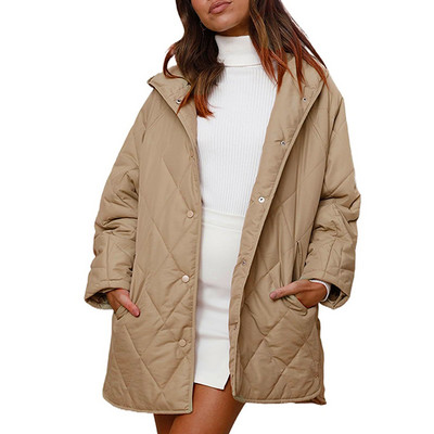 Zimska odjeća Ženske jakne 2023. Zimski kaput Zimska odjeća Ženske jakne Poslovne ležerne dijamantne prošivene jakne s kapuljačom