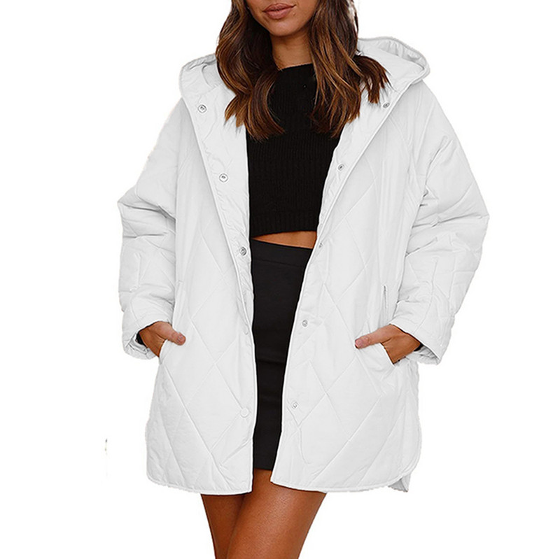 Haine de iarnă Jachete pentru femei 2023 Haina de iarnă Haine de iarnă Jachete pentru femei Business Casual Jachete cu glugă matlasată cu diamant