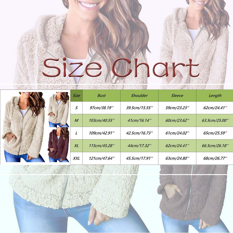 Ziemas silta jēra vilnas jaka sievietēm ar garām piedurknēm rāvējslēdzēji mēteļi ar kapuci vienkrāsaini liela kabata pūkaini mēteļi jaciņa čaketas