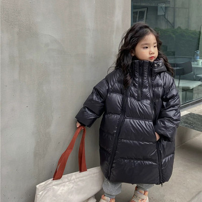 Novi dječji zimski dugi kaputi s kapuljačom Pamučno podstavljeni debeli topli kaput Jakna Dječja ležerna udobna kaputi V68