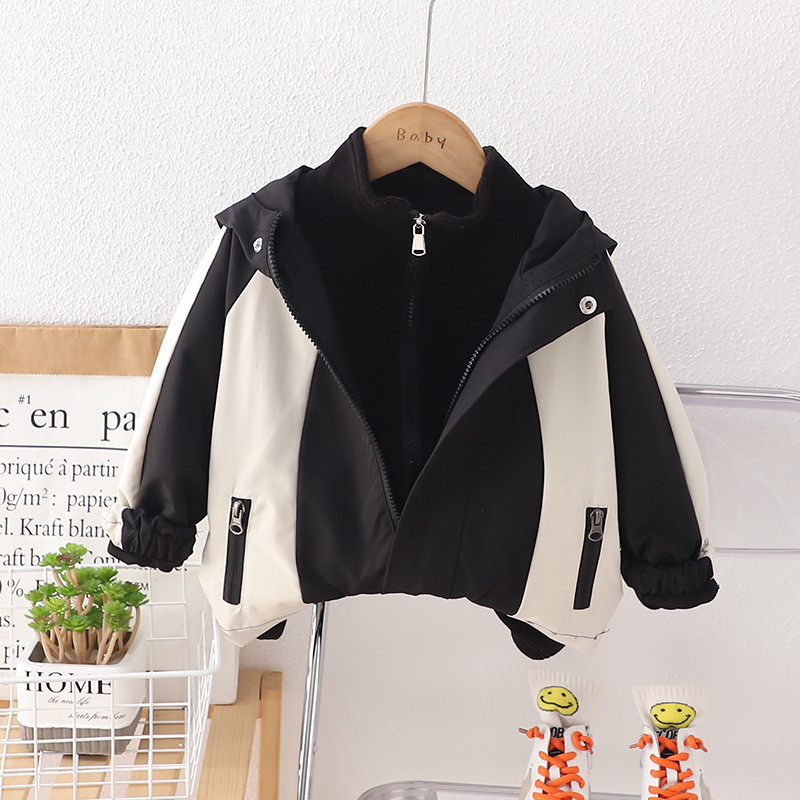 Băieți 2 buc Mantouri Trench iarna Copii Jachete groase din catifea Hanorace Costum pentru fete Imbracaminte 1 - 5 ani Copii Imbracaminte exterioara Top