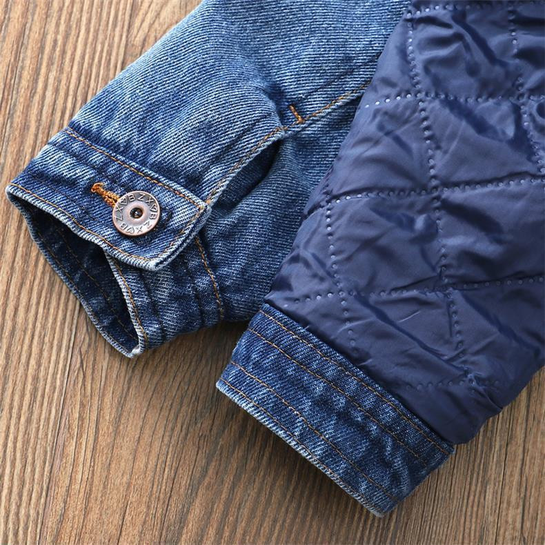 Dječji dječaci Jesen Zima Plus Velvet Fleece Denim Hoodies Jakne 4 5 8 10 12 Years Junior Topli Debeli Kaputi