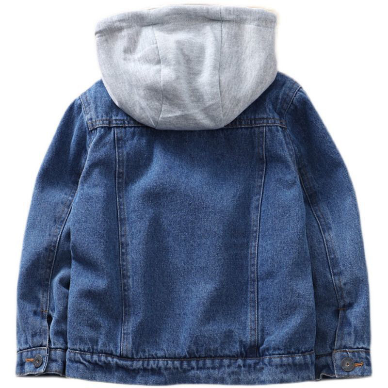 Dječji dječaci Jesen Zima Plus Velvet Fleece Denim Hoodies Jakne 4 5 8 10 12 Years Junior Topli Debeli Kaputi