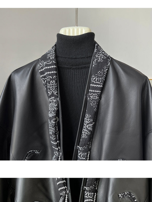 Jesenska nova ženska kratka, ležerna modna jakna s ovratnikom od ovčje kože od prave kože, ženski kaput