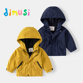 DIMUSI Toamnă Iarnă Copii Paltoane Îmbrăcăminte exterioară pentru băieți Jachete casual jachete de vânt pentru bebeluși Copii Fleece Bomber cald Îmbrăcăminte cu glugă