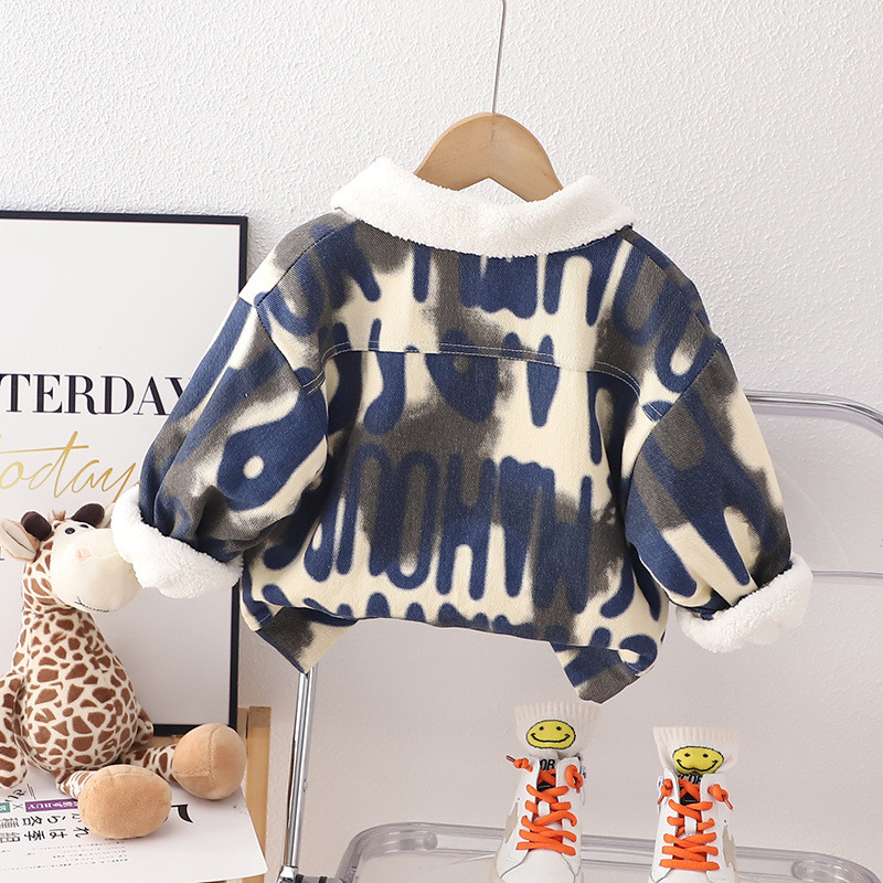 Dječaci Debeli kaputi od trapera Zimske dječje pamučne baršunaste jakne za bebe od 1 do 5 godina Topla gornja odjeća Dječja odjeća za van, malu djecu