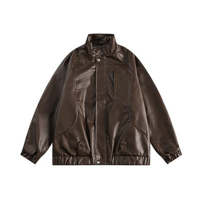 Novo2023 Ženska klasična jakna od umjetne kože Ženske motociklističke jakne Jesen Zima Ženski široki ležerni kožni kaput s patentnim zatvaračem