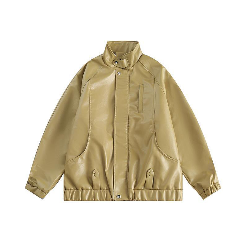 Novo2023 Ženska klasična jakna od umjetne kože Ženske motociklističke jakne Jesen Zima Ženski široki ležerni kožni kaput s patentnim zatvaračem