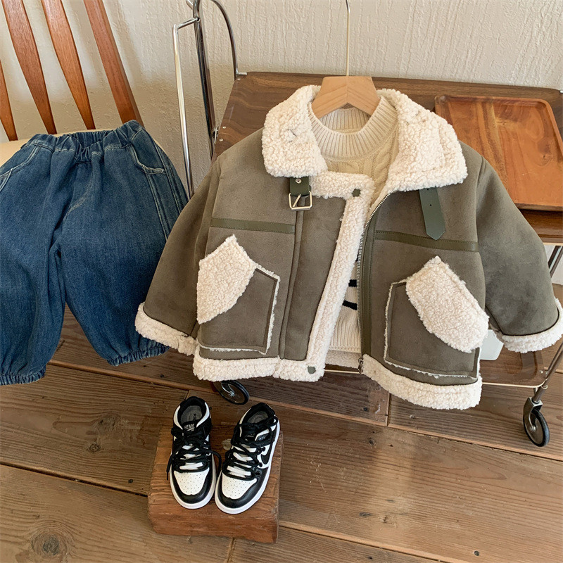 Žiemos Vaikai Parkas Mados kratinys spalvos berniukams paltai kailiniai pamušalas storesnis šiltas atvartas apykakle striukė