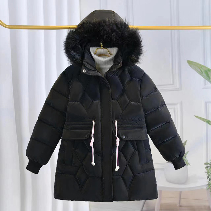 2023 Zimska jakna za djevojčice Kaput Modni krzneni ovratnik s kapuljačom Vodootporna gornja odjeća za djecu Odjeća 5-14 godina Tinejdžeri Dječja parka