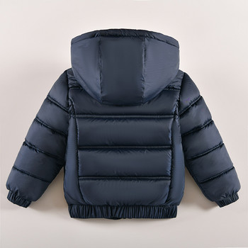 LZH 2023 Ново зимно яке за момичета Детско облекло с дълги ръкави с памучна подплата и качулка Затоплящо плюс велетно палто