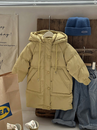 2023. gada ziemas dūnu jaka meitenēm, mētelis, ūdensizturīgs, masīvs bērnu virsdrēbes ar kapuci, 2–8 gadu bērnu, zēnu, pīļu dūnu sniega tērps