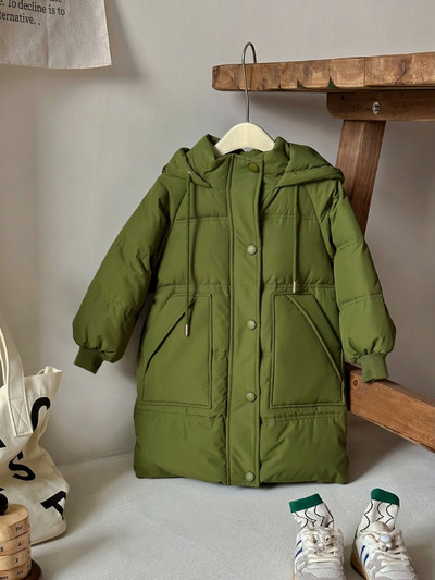 2023. gada ziemas dūnu jaka meitenēm, mētelis, ūdensizturīgs, masīvs bērnu virsdrēbes ar kapuci, 2–8 gadu bērnu, zēnu, pīļu dūnu sniega tērps