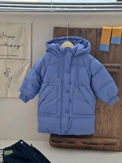 2023. gada ziemas dūnu jaka meitenēm, mētelis, ūdensizturīgs, masīvs bērnu virsdrēbes ar kapuci, 2–8 gadu bērnu, zēnu, pīļu dūnu sniega tērps