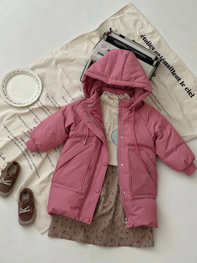 2023. gada ziemas dūnu jaka meitenēm, mētelis, ūdensizturīgs, masīvs bērnu virsdrēbes ar kapuci, 2–8 gadu bērnu, zēnu, pīļu dūnu sniega tērps