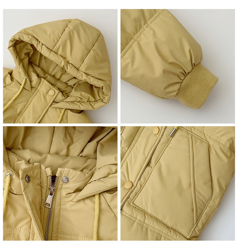 2023. gada ziemas dūnu jaka meitenēm, mētelis, ūdensizturīgs, masīvs bērnu virsdrēbes ar kapuci, 2–8 gadu bērnu, zēnu, pīļu dūnu sniega tērps