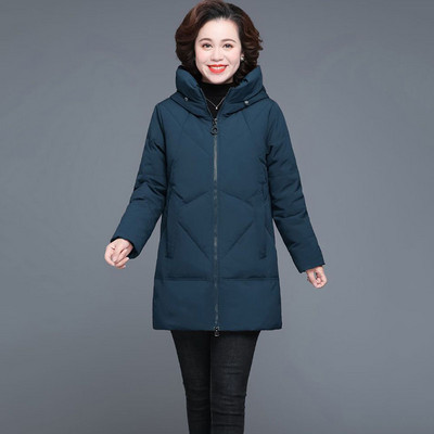 Ležerne prevelike deblje parke s kapuljačom Zimske široke, elegantne tople snježne podstavljene pamučne odjeće Obalne korejske ženske jakne dugih rukava