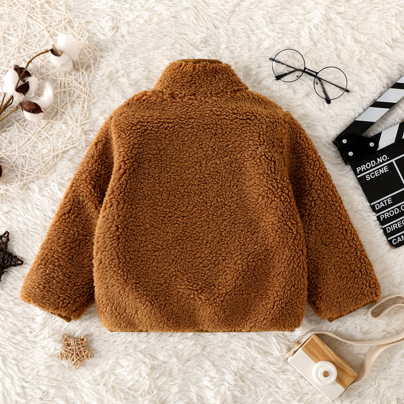 PatPat maleni dječak Ležerni kaput s dugmadima i samostojećim ovratnikom