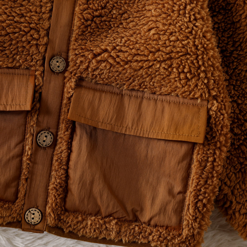 PatPat maleni dječak Ležerni kaput s dugmadima i samostojećim ovratnikom