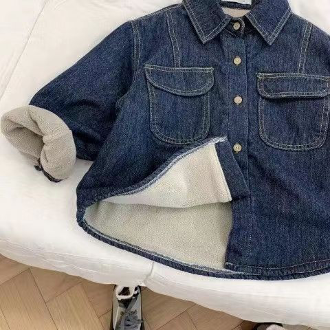 Băieți Blugi Îmbrăcăminte exterioară Guler răsturnat Primăvara 2023 Nou Coreeană De modă veche Populară Designable Copii Copii