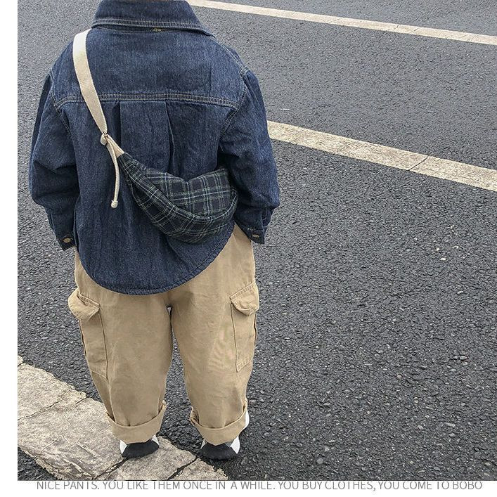 Băieți Blugi Îmbrăcăminte exterioară Guler răsturnat Primăvara 2023 Nou Coreeană De modă veche Populară Designable Copii Copii