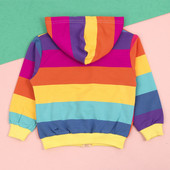 Jachetă cu dungi curcubeu mâneci lungi pentru sugari fetiță cu imprimare desene animate bluză pentru copii mici bluză pentru băieți bluze pentru fetițe haine Conjuntos Para NiñOs