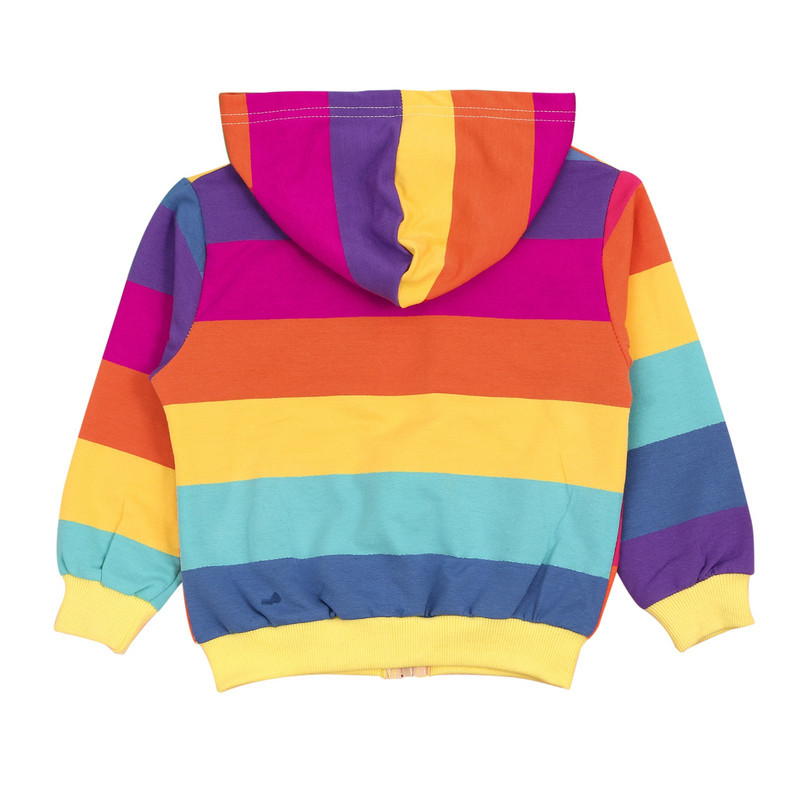 Jachetă cu dungi curcubeu mâneci lungi pentru sugari fetiță cu imprimare desene animate bluză pentru copii mici bluză pentru băieți bluze pentru fetițe haine Conjuntos Para NiñOs