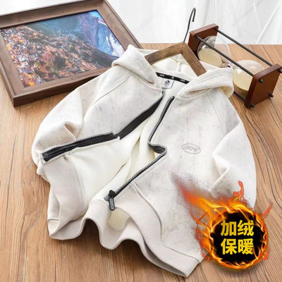 2023. Dječja jakna od flisa za dječake Jesen Zima Dječji dizajn Kaputi za malu djecu Plus deblja gornja odjeća s kapuljačom Parke Odjeća za dojenčad