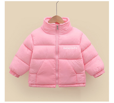 Modna nova gornja odjeća za djevojčice i dječake Zimska topla deblja donja jakna Dječji kaputi s printom slova Dječja odjeća podstavljena pamukom XMP219