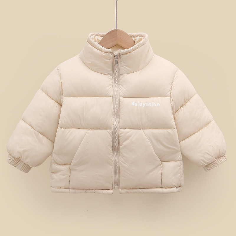 Modna nova gornja odjeća za djevojčice i dječake Zimska topla deblja donja jakna Dječji kaputi s printom slova Dječja odjeća podstavljena pamukom XMP219