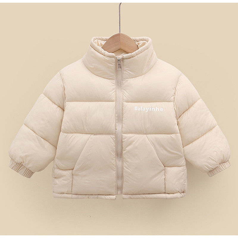 Modna nova gornja odjeća za djevojčice i dječake Zimska topla deblja donja jakna Dječji kaputi s printom slova Dječja odjeća podstavljena pamukom XMP219