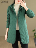 Jesen Zima Pamučno podstavljene velike vintage jakne s kapuljačom za žene Kaputi 2023 odjeća ženska jakna kaput