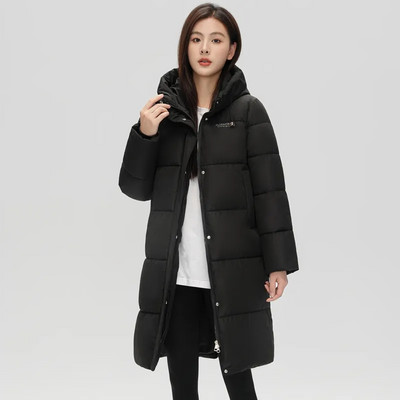 2023 Jachetă nouă lungă de iarnă pentru femei Parka Jachete din bumbac cu glugă caldă Îmbrăcăminte de îmbrăcăminte pentru femeie groasă pentru zăpadă rece Jachete puf