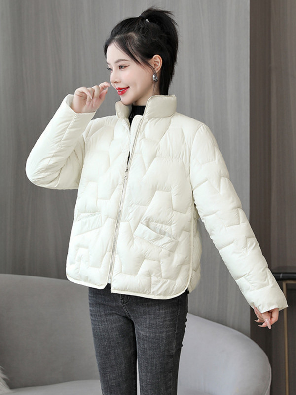 Sieviešu ziemas mēteļi, 2023. gada jauni virsdrēbes korejiešu modes kabatas ar rāvējslēdzēju, šauras, mazas, kokvilnas polsterētas, siltas parkas vintage jakas topi