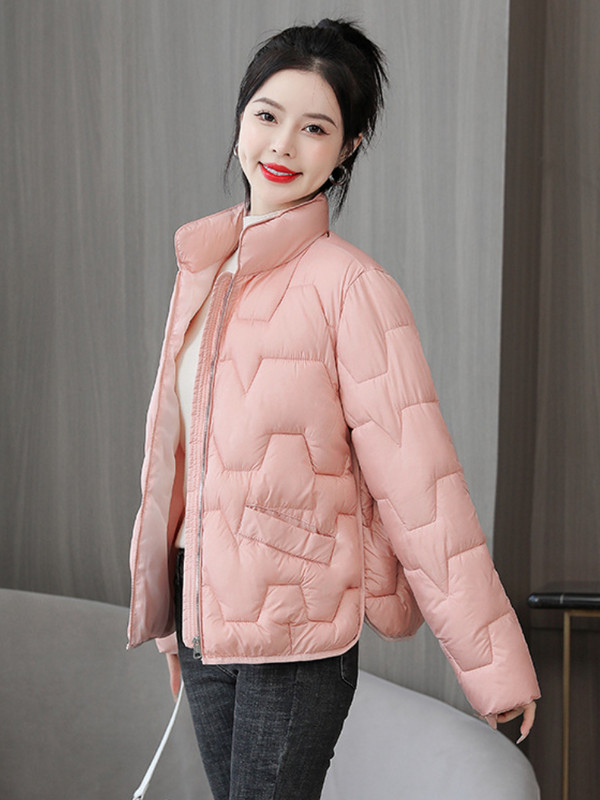 Sieviešu ziemas mēteļi, 2023. gada jauni virsdrēbes korejiešu modes kabatas ar rāvējslēdzēju, šauras, mazas, kokvilnas polsterētas, siltas parkas vintage jakas topi
