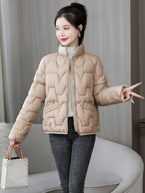 Sieviešu ziemas mēteļi, 2023. gada jauni virsdrēbes korejiešu modes kabatas ar rāvējslēdzēju, šauras, mazas, kokvilnas polsterētas, siltas parkas vintage jakas topi