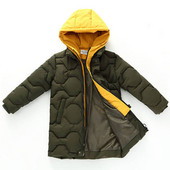 Nova zimska pamučna odjeća za dječake, zadebljana pamučna topla pamučna odjeća s kapuljačom, dvodijelna pamučna odjeća srednje dužine