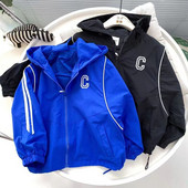 Veliki proljetni kaputi za dječake, tinejdžere, ležerna trenirka s kapuljačom za van, za djecu 4-12 godina Zgodna dječja jakna s vjetrovkom