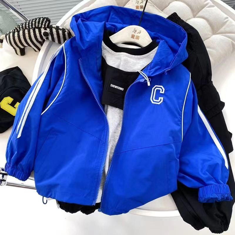 Veliki proljetni kaputi za dječake, tinejdžere, ležerna trenirka s kapuljačom za van, za djecu 4-12 godina Zgodna dječja jakna s vjetrovkom