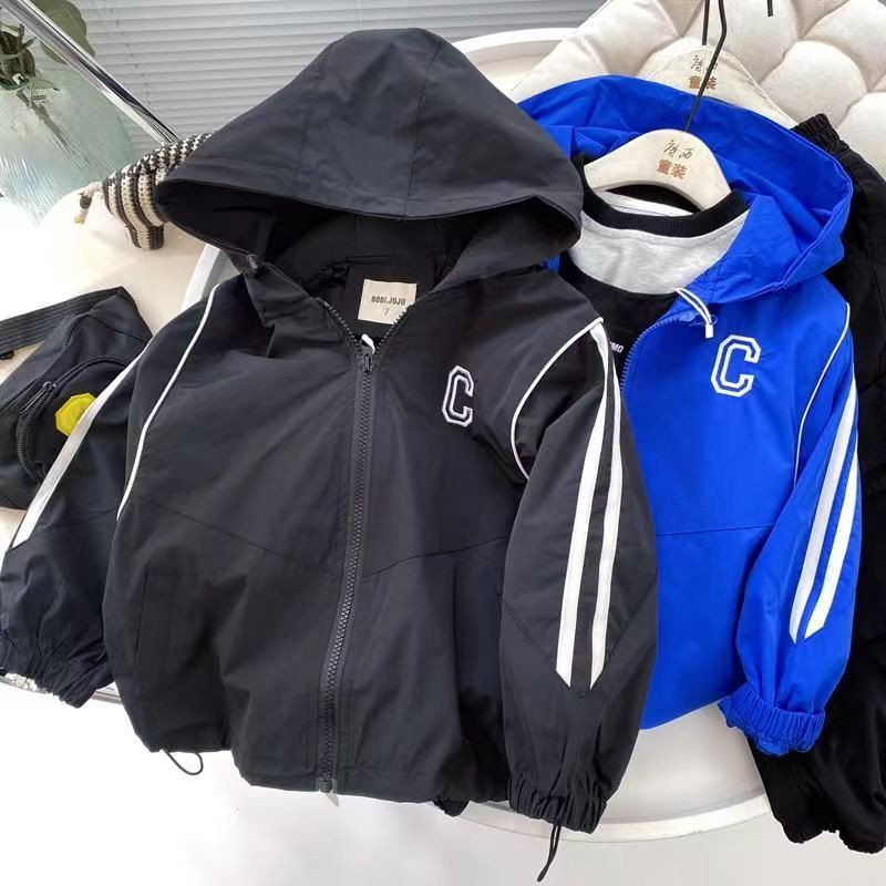 Veliki proljetni kaputi za dječake, tinejdžere, ležerna trenirka s kapuljačom za van, za djecu 4-12 godina Zgodna dječja jakna s vjetrovkom