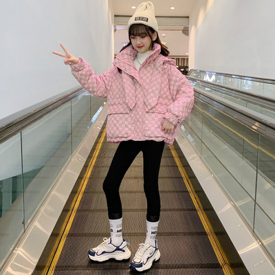 Îmbrăcăminte pentru fete Jachetă caldă Adolescenți Haine pentru copii 2023 Parka de iarnă cu glugă Îmbrăcăminte pentru copii din bumbac îngroșat TZ971